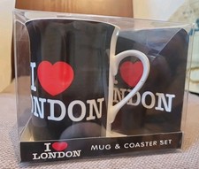  I Love London Mug & Coaster Set