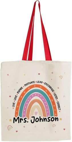 Teacher rainbow canvas - teacher,