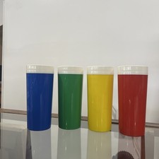 Vintage Plastic Beakers x4
