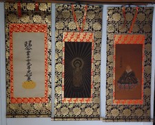 Japanese Picture Scroll Collection Vintage Buddhist Kakejuku Wall Art 0715E3