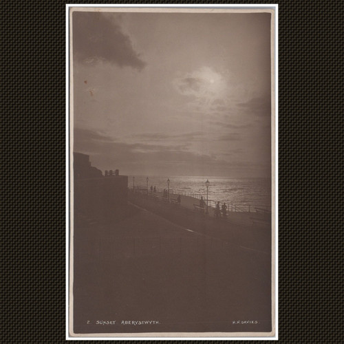 Sunset aberystwyth printed - aberystwyth,