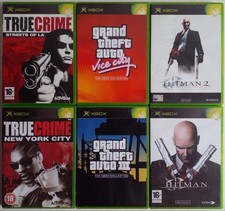 Original Xbox Games - GTA 3 - Vice City - Hitman 2 Contracts - True Crime 1 & 2