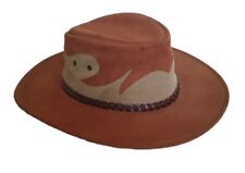JACARU Hat Blaze Bush Outback Mens M To L Tan Suede Australia 