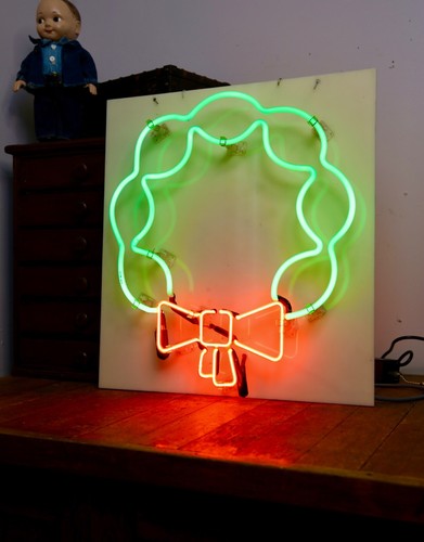 Vintage neon sign - vintage, christmas