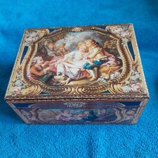 Vintage Kemps Advertising Biscuit Tin French Snuff Box Antique Casket