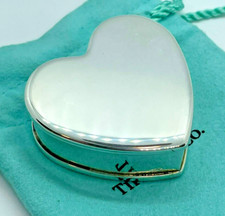 Tiffany & Co. Makers Sterling Silver Heart Trinket Box 2003