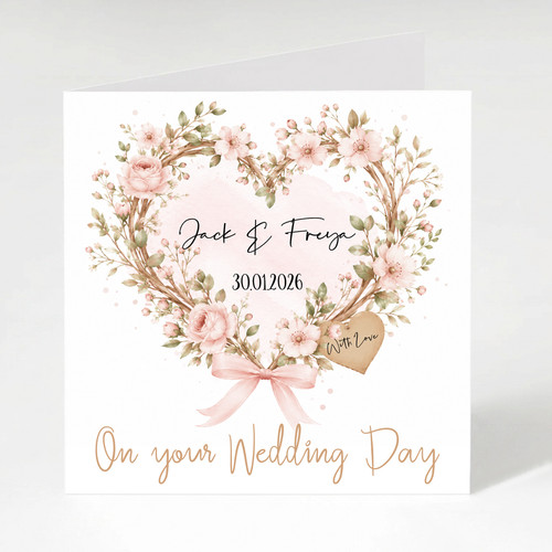 Personalised wedding card - personalised,