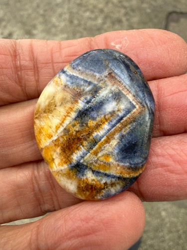Blue john fluorite crystal - blue,