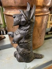 Black Cast Iron Scottie Dog Door Porter