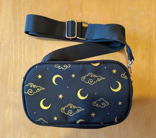 Black gold bag - gold, stars