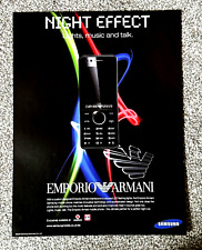 Collectable 2009 Magazine ADVERT Picture Samsung Emporio Armani Mobile Phone Ad