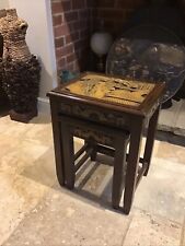 Nest Of Two Oriental Asian Tables  Occasional  End  Coffee Tables Carved