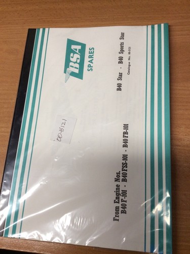 Bsa b40 spares book new - bsa,