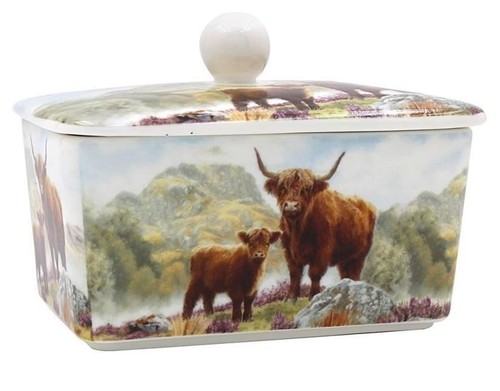 Highland cow butter dish fine - highland,