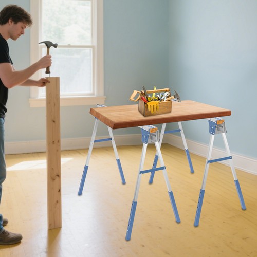 Folding trestle sawhorse - trestle,