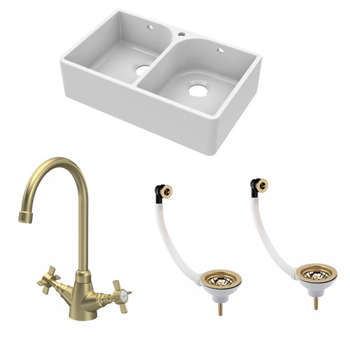Traditional fireclay kitchen - fireclay,