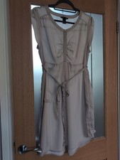 Maternity MAMA H&M Ladies Dress/Long Top, Silky Feel Beige, Size L Approx 12, 14