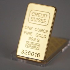 1oz Gold Plated Bullion Bar