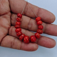 Natural red coral - natural, beads