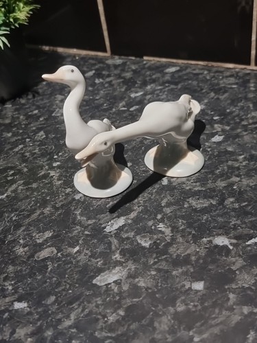 Lladro geese vintage pair - vintage,