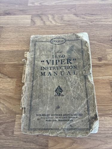 Wolseley viper instruction - wolseley,