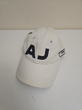 Vintage Armani Jeans AJ Team Milano White Fitted Cap Hat Y2K