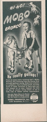 1948 mobo bronco toy horse - 1948,