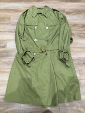 Women’s Rare Mackintosh X Bergdorf Goodman Belted Trench Coat Green - Size Large