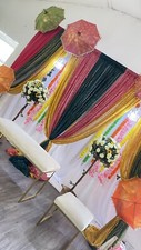 Mehndi backdrop wedding stage Hire
