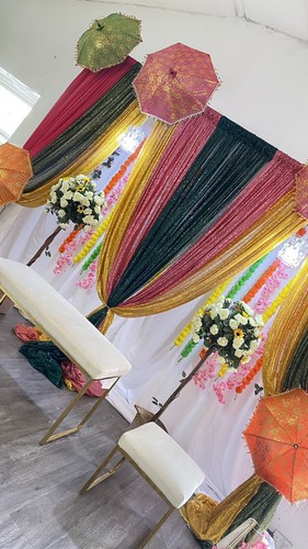 Mehndi backdrop wedding stage