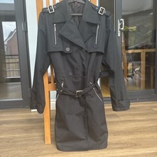 Emily Black Cotton Trench Coat