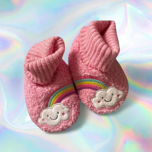 Pink fuzzy slippers with - pink, cloud
