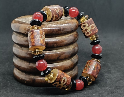Elastic bracelet tibetan - bracelet, dzi