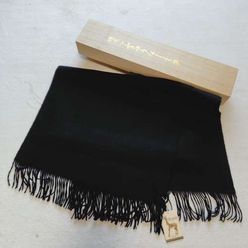 Vicuna wool scarf black - vicuna,