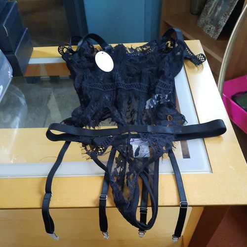 Ladies suspenders set black - suspenders, in