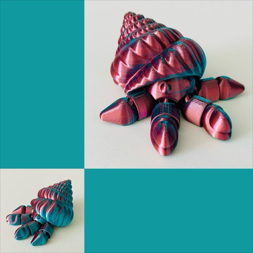 Printed large hermit - 3d,