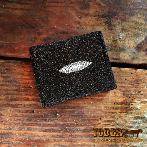 Black stingray bifold - stingray, wallet
