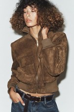 ZARA RIB HIGH NECK BOMBER