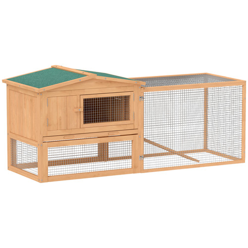 Rabbit hutch tier natural - hutch, 2-tier