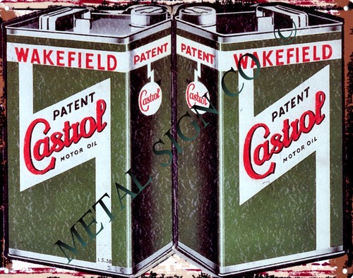 Castrol motor oil metal wall - castrol,