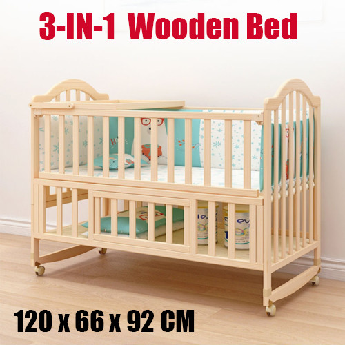 Wooden children bed in - wooden,
