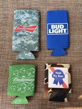 Bud Light Budweiser Hold My Beer Can Bottle Koozie Coozie Huggie Set Of 4
