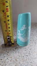 Vintage Talcum Powder Shaker in Baby Blue Depicting Cupid in a Roman Scene