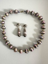 Vintage Venetian Wedding Cake Beads Necklace Set
