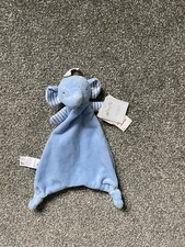 Sainsburys TU Blue Elephant Soft Toy Comforter Blanket Blankie