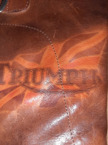 Brown triumph biker - triumph, x