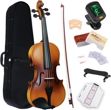 ADM Violin 3/4 Size, Kids Children Violin Beginner Set with Fingerboard, Gift