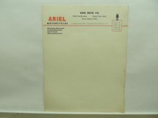Ariel motorcycles letterhead - ariel,