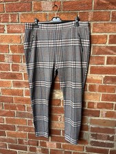 TU multicoloured checked style crop trousers, PLUS SIZE 20, inside leg 26"