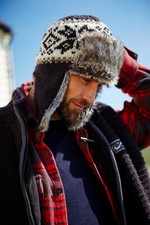 100% Wool Knitted Trapper Hat